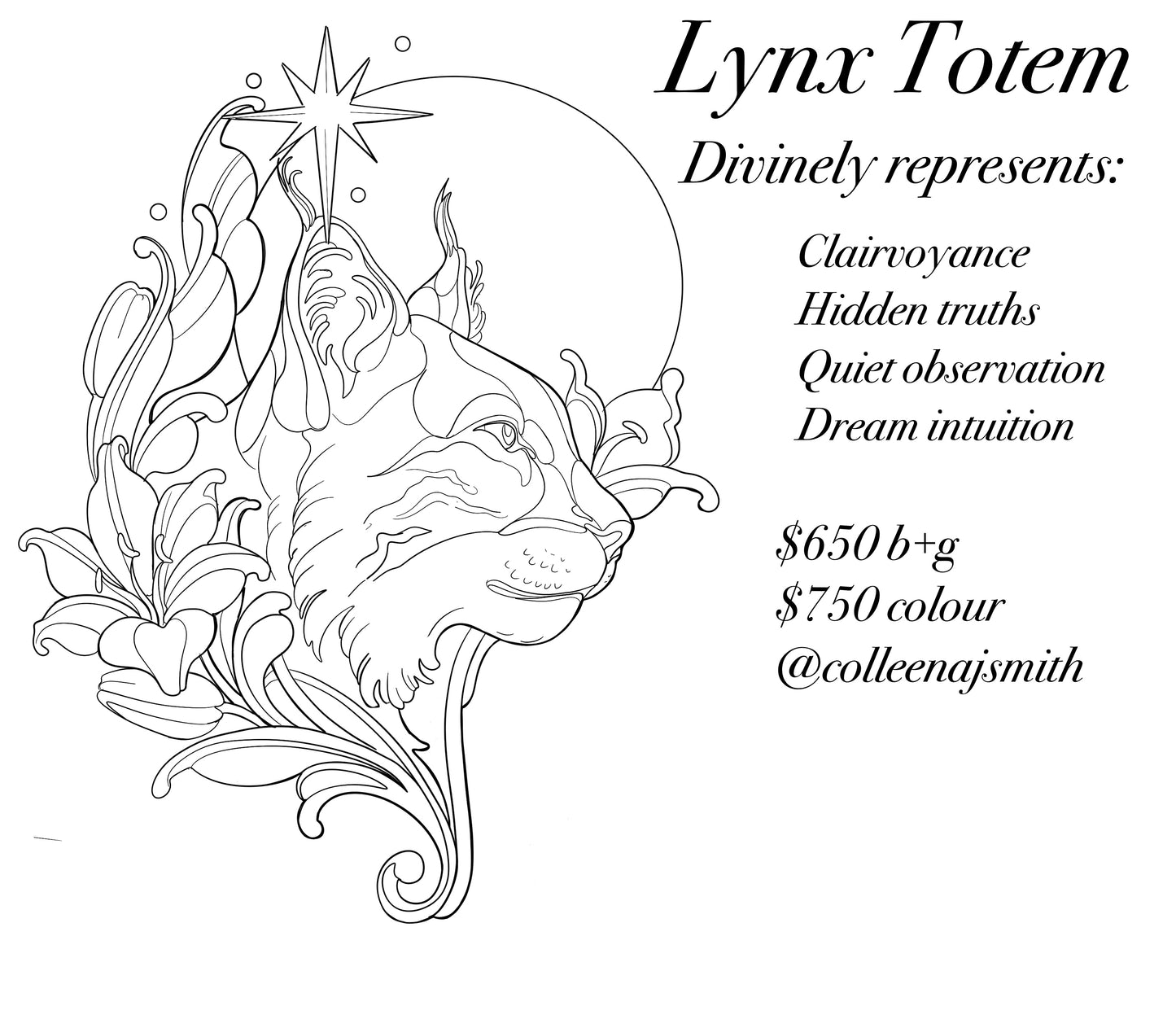 Lynx Totem - Colleen - Deposit Only