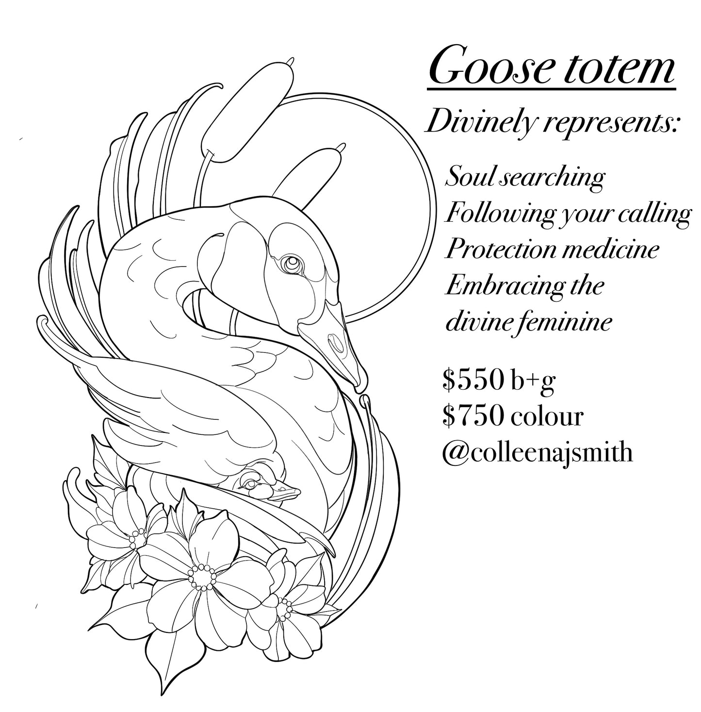 Goose Totem - Colleen - Deposit Only