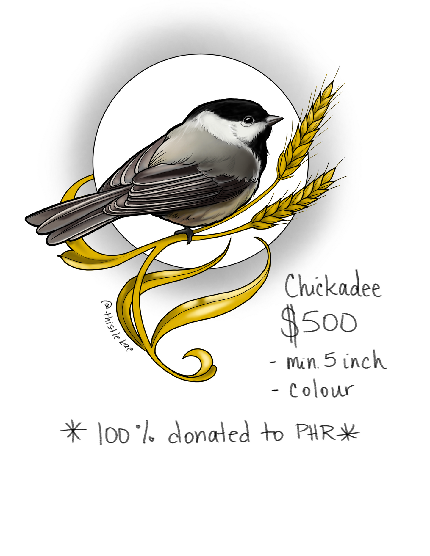 PHR Fundraiser - Chickadee - Kathleen - Only 1 Available - Deposit Only