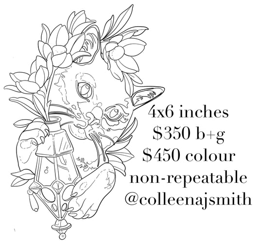 Cat w/Flowers - Colleen - Only 1 Available - Deposit Only