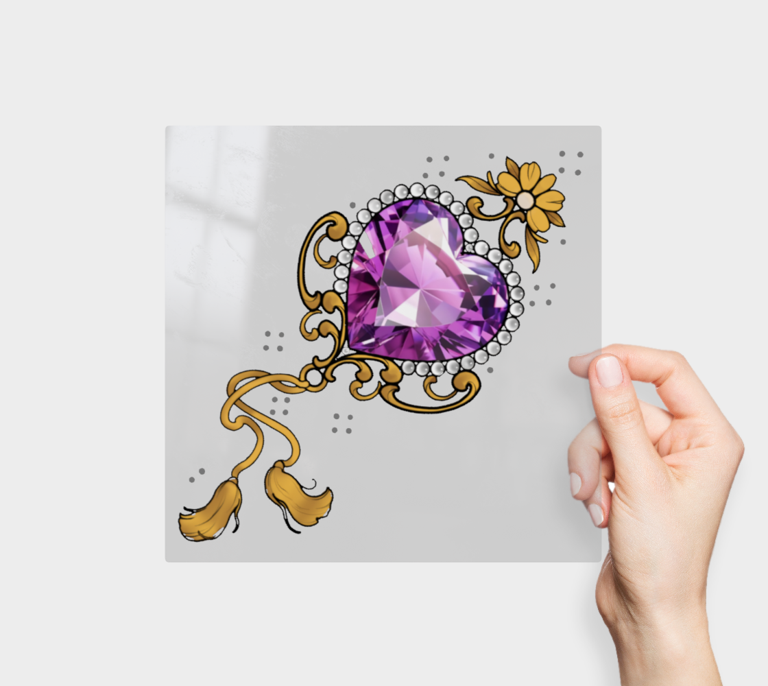 Heart jewel - kiss cut sticker - Katja