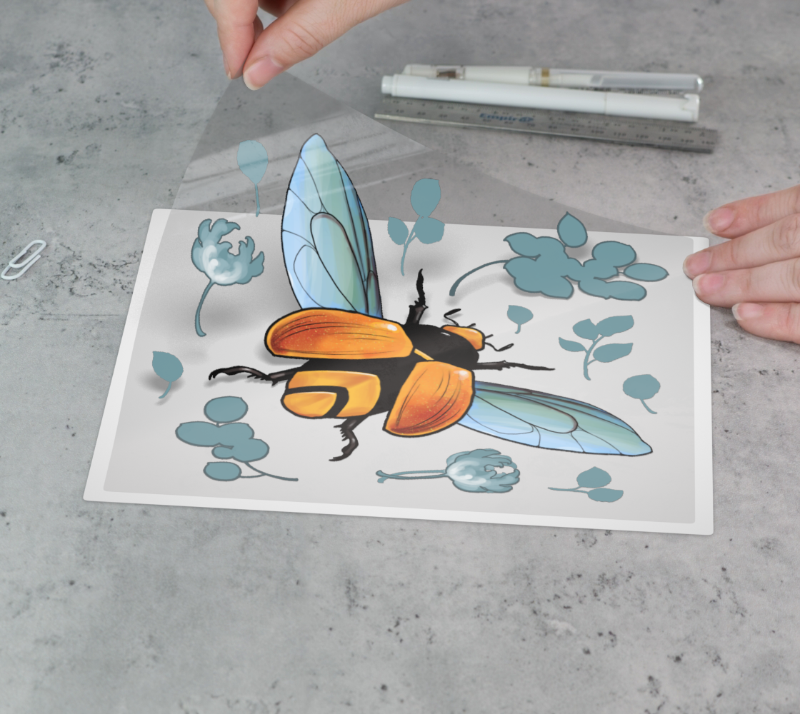 Blue scarab - kiss cut sticker sheet - Katja