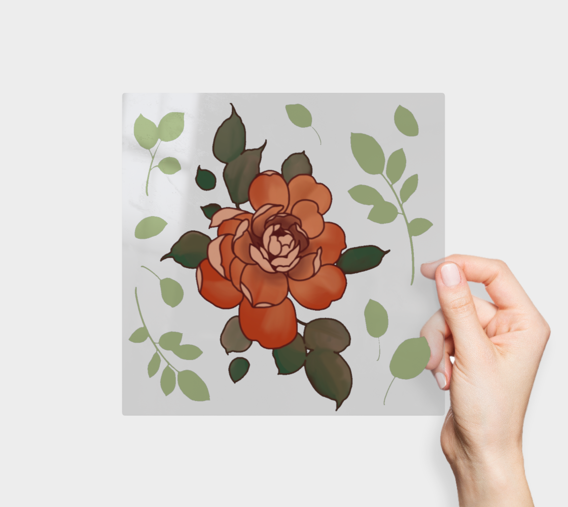 Red peony - kiss cut sticker sheet - Katja