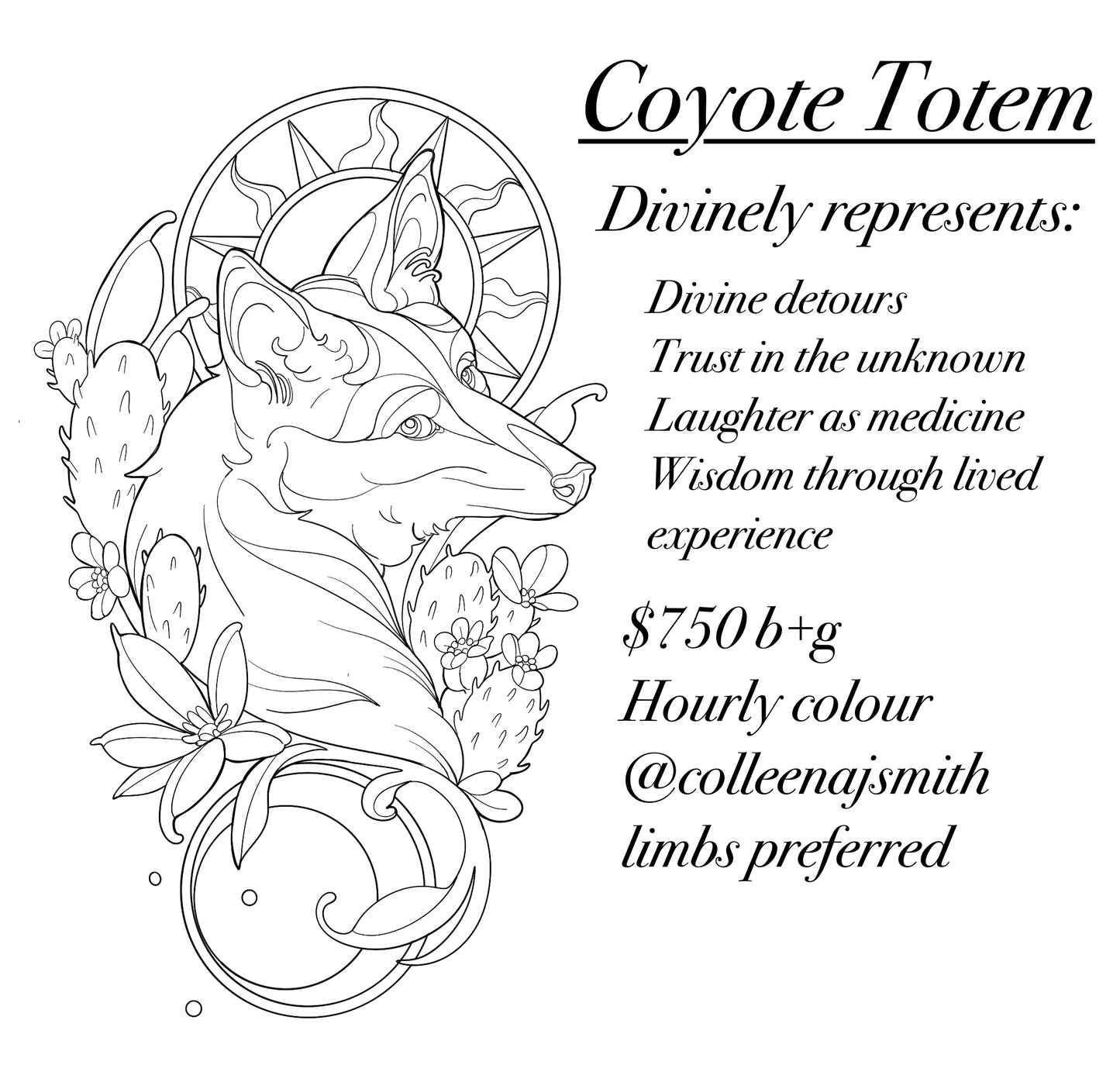 Coyote Totem - Colleen - Deposit Only