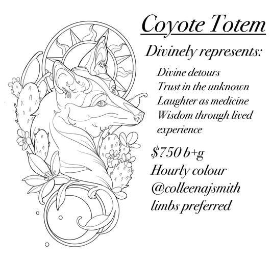 Coyote Totem - Colleen - Deposit Only