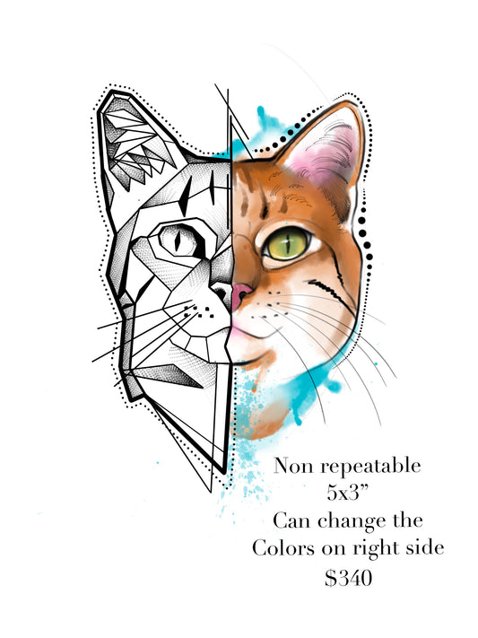 Geometric Kitty - Kristy - Only 1 available - Deposit Only