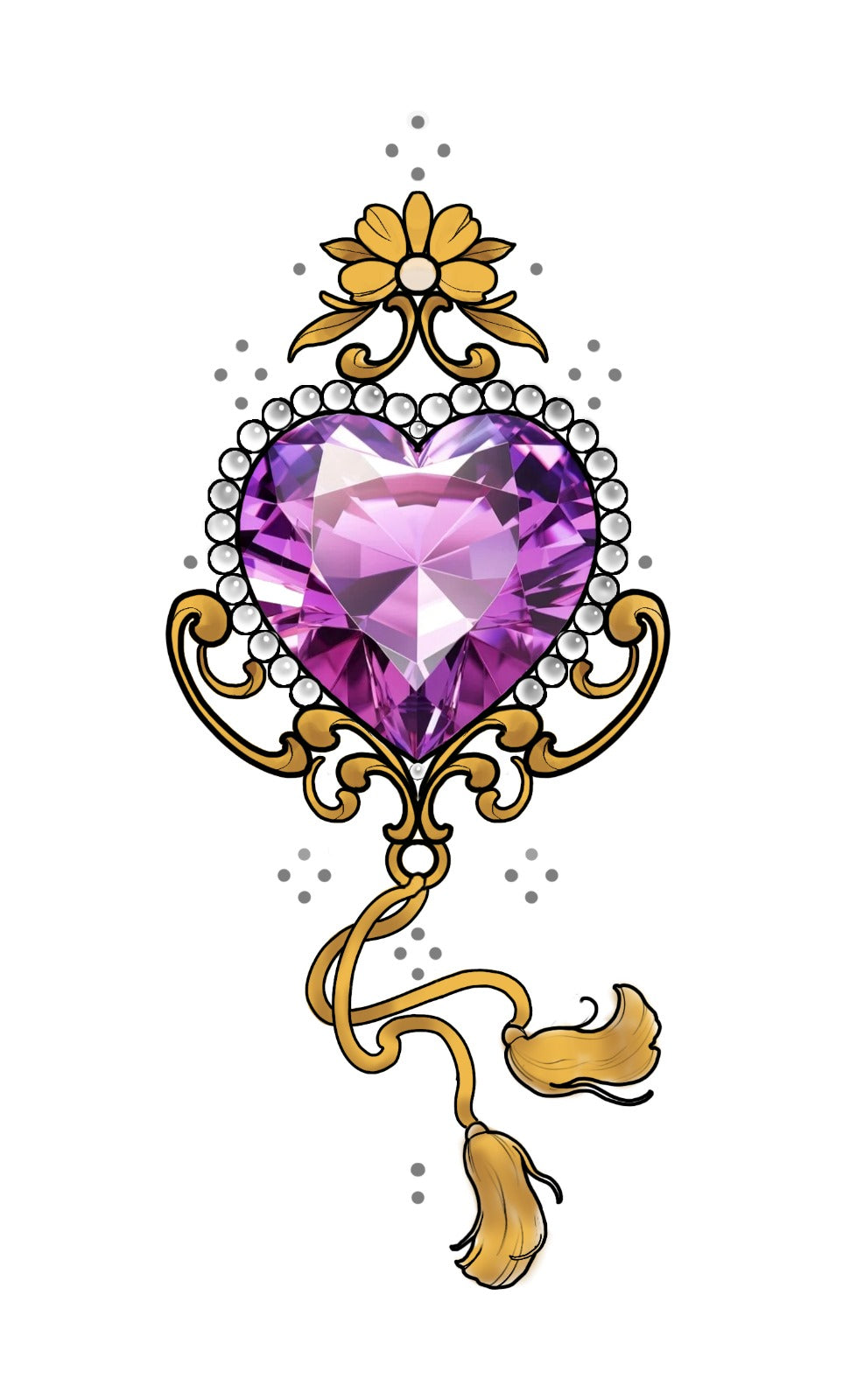 Heart Jewel - kiss cut sticker sheet - Katja