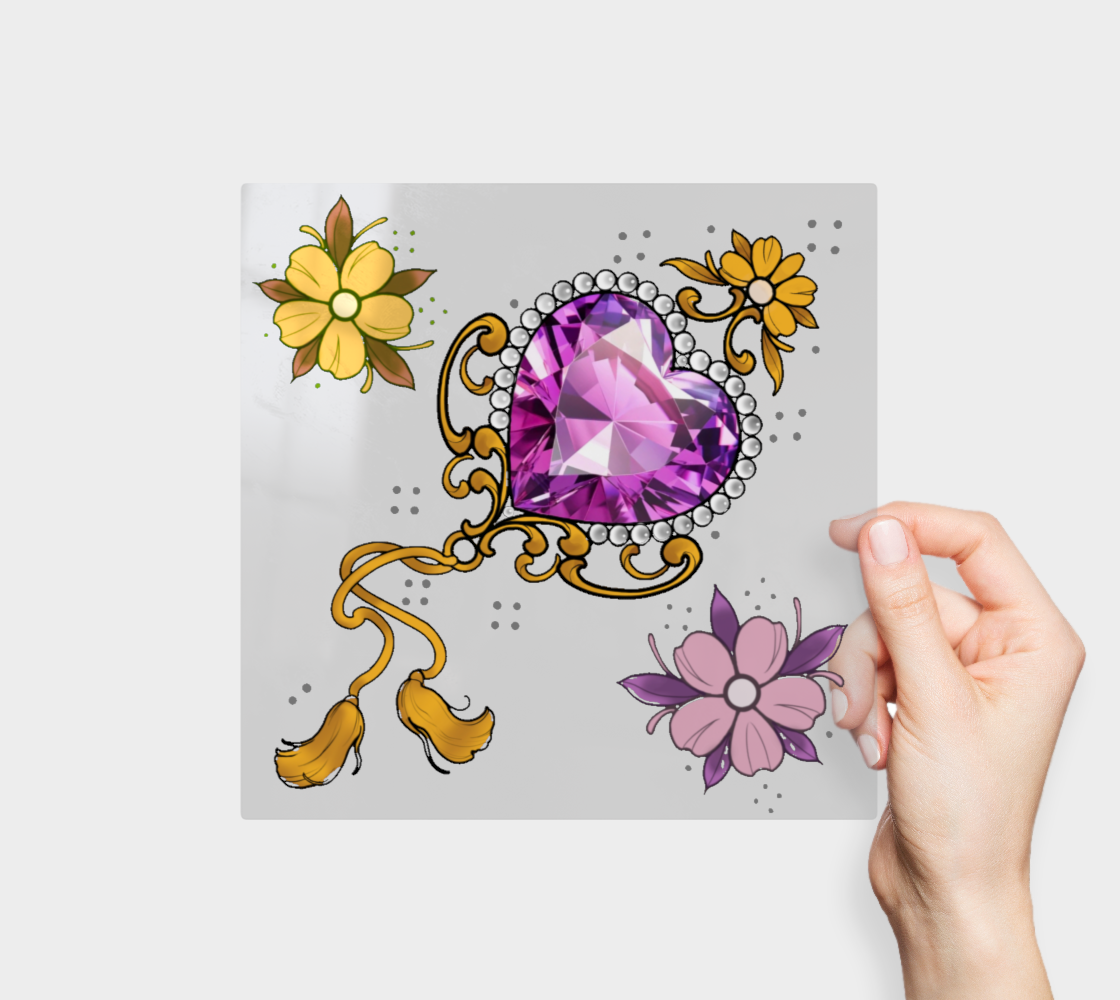 Heart Jewel - kiss cut sticker sheet - Katja