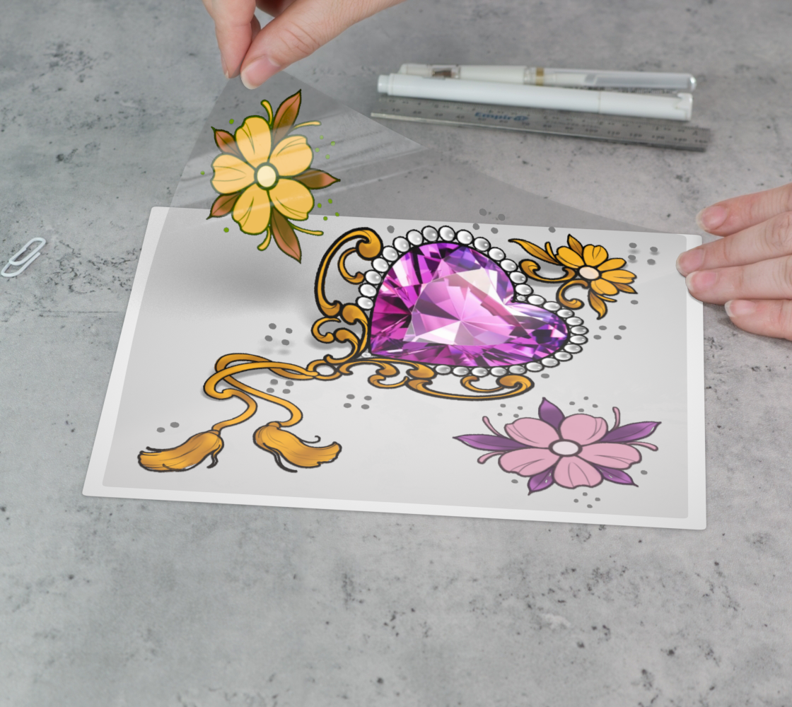 Heart Jewel - kiss cut sticker sheet - Katja