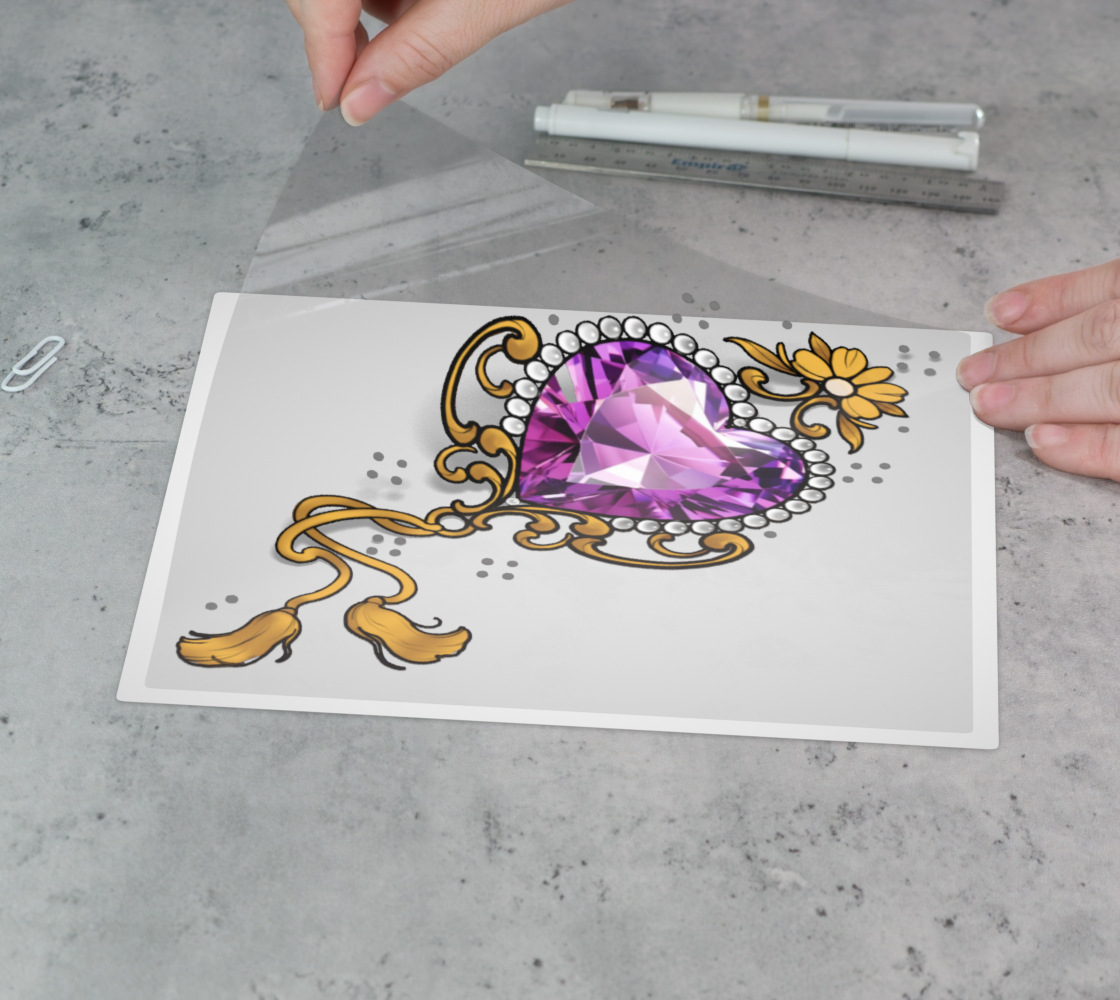 Heart jewel - kiss cut sticker - Katja