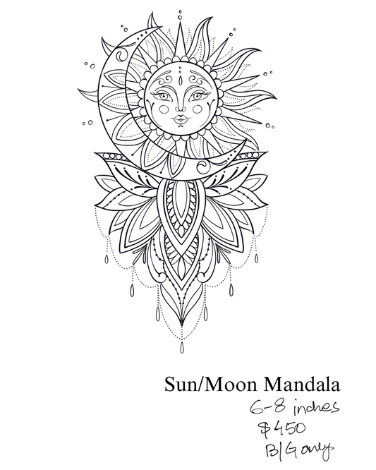 Sun/Moon Mandala - Only 1 Available - Deposit Only